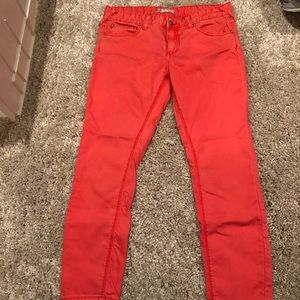 Free people skinny jeans orange